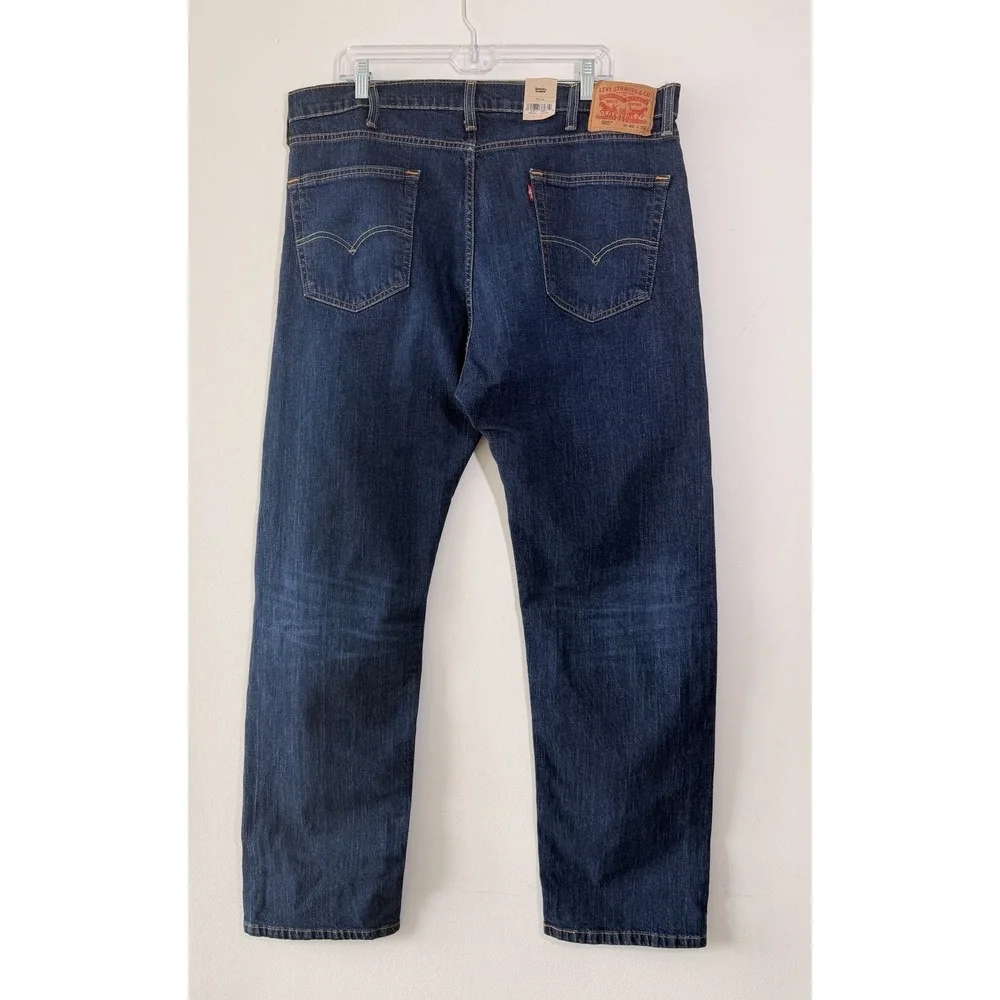 Levi's Men's 505 Regular Fit Straight Leg Jeans Dark Wash 40x32 Denim Mid Rise